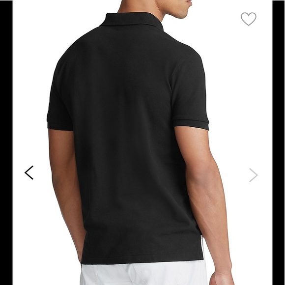 Ralph Lauren Polo Shirt Black Cotton with Lavender Pony size L - Picture 2 of 13